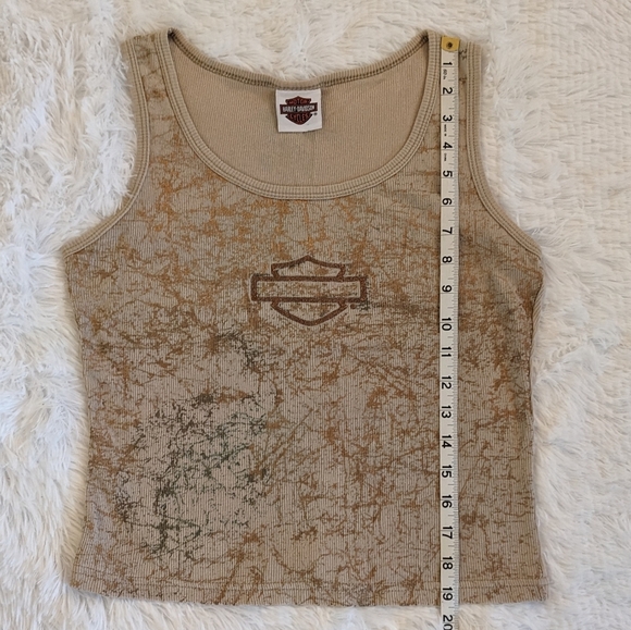 Harley Davidson Ribbed Logo Tank Top, Size Medium - Picture 7 of 8